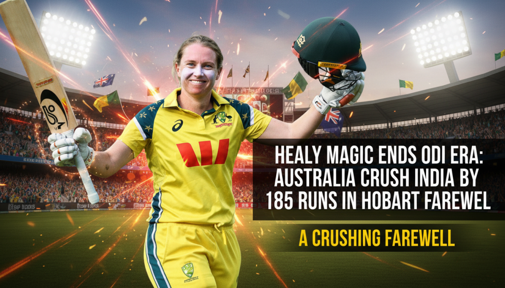 Healy Magic Ends ODI Era: Australia Crush India by 185 Runs in Hobart Farewell