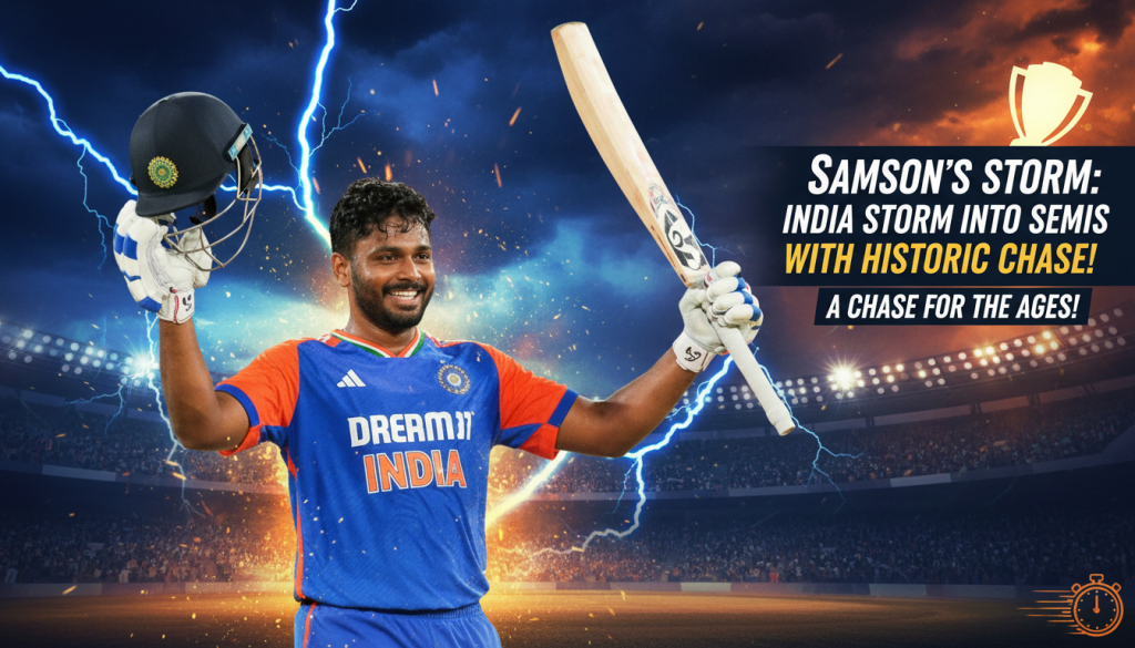 Samson’s Storm: India Storm into Semis with Historic Chase!