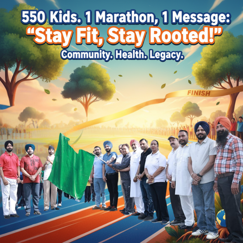 550 Kids. 1 Marathon. 1 Message: “Stay Fit, Stay Rooted!”