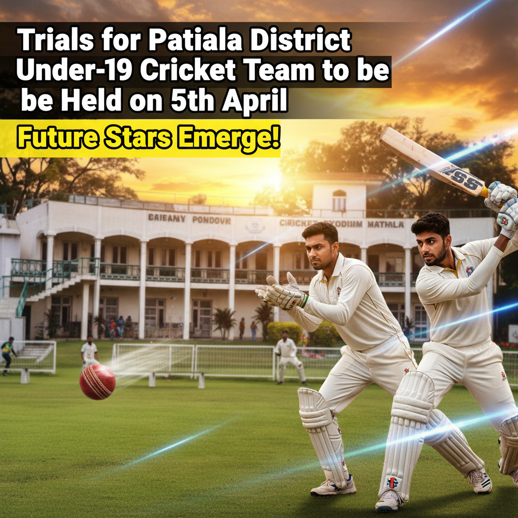 Trials for Patiala District Under-19 Cricket Team to be Held on 5th April