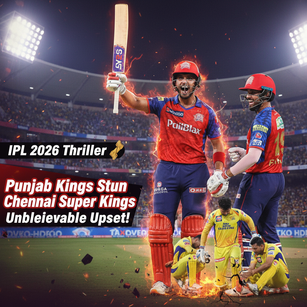 IPL 2026 Thriller 🏏 Punjab Kings Stun Chennai Super Kings