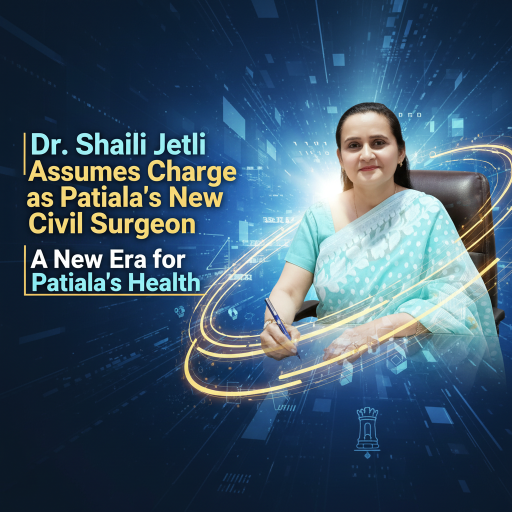 Dr. Shaili Jetli Assumes Charge as Patiala’s New Civil Surgeon – Pledges Dedicated, Citizen-Centric Healthcare