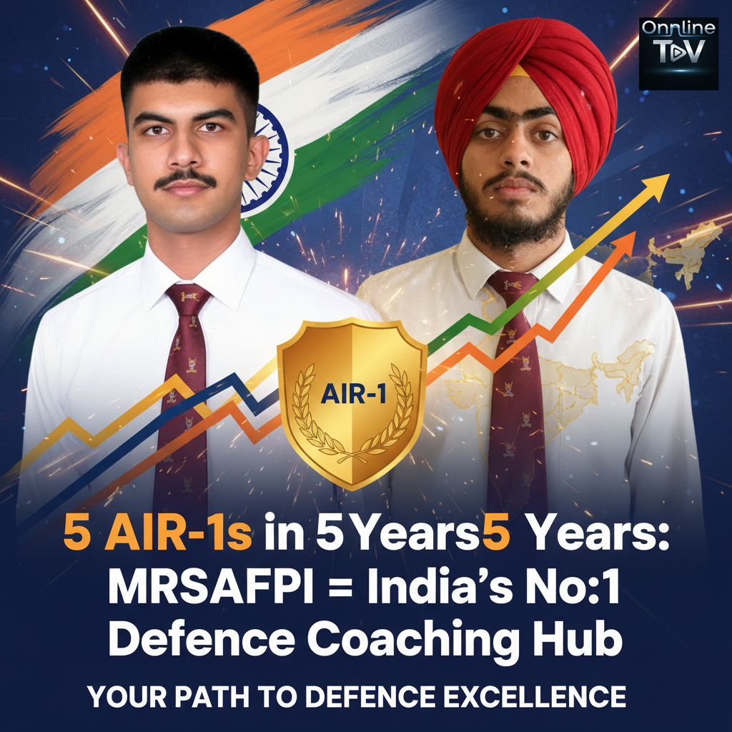 5 AIR-1s in 5 Years: MRSAFPI = India’s No.1 Defence Coaching Hub