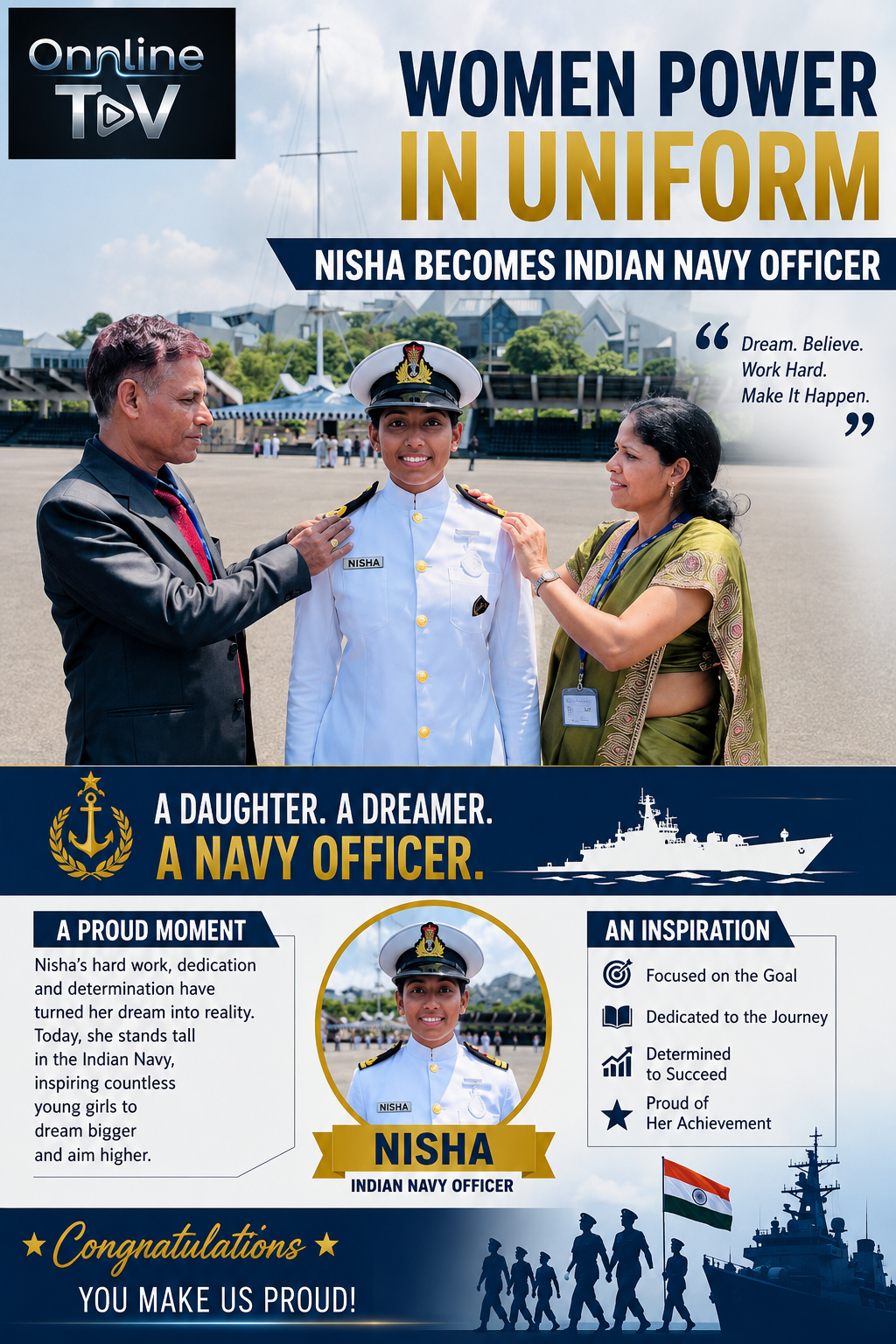 Women Power in Uniform: Nisha Becomes Indian Navy Officer