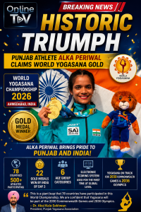 Historic Triumph: Punjab Athlete Alka Periwal Claims World Yogasana Gold