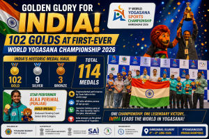 Golden Glory for India: 102 Golds at First-Ever World Yogasana Championship